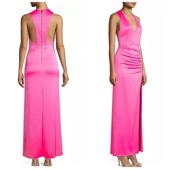 knee length dresses for ladies DIANA TAFFETA CUT-OUT MAXI DRESS | CULT MIA